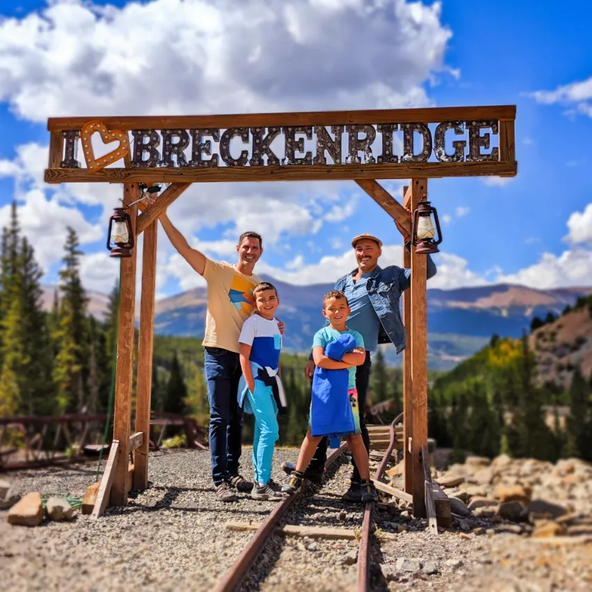 The Taylor family in Breckenridge.